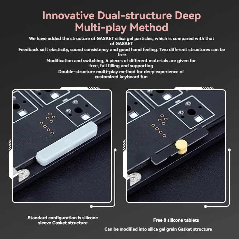 PMO Wave75-アルミニウム製メカニカルキーボード,ワイヤレス,Bluetooth