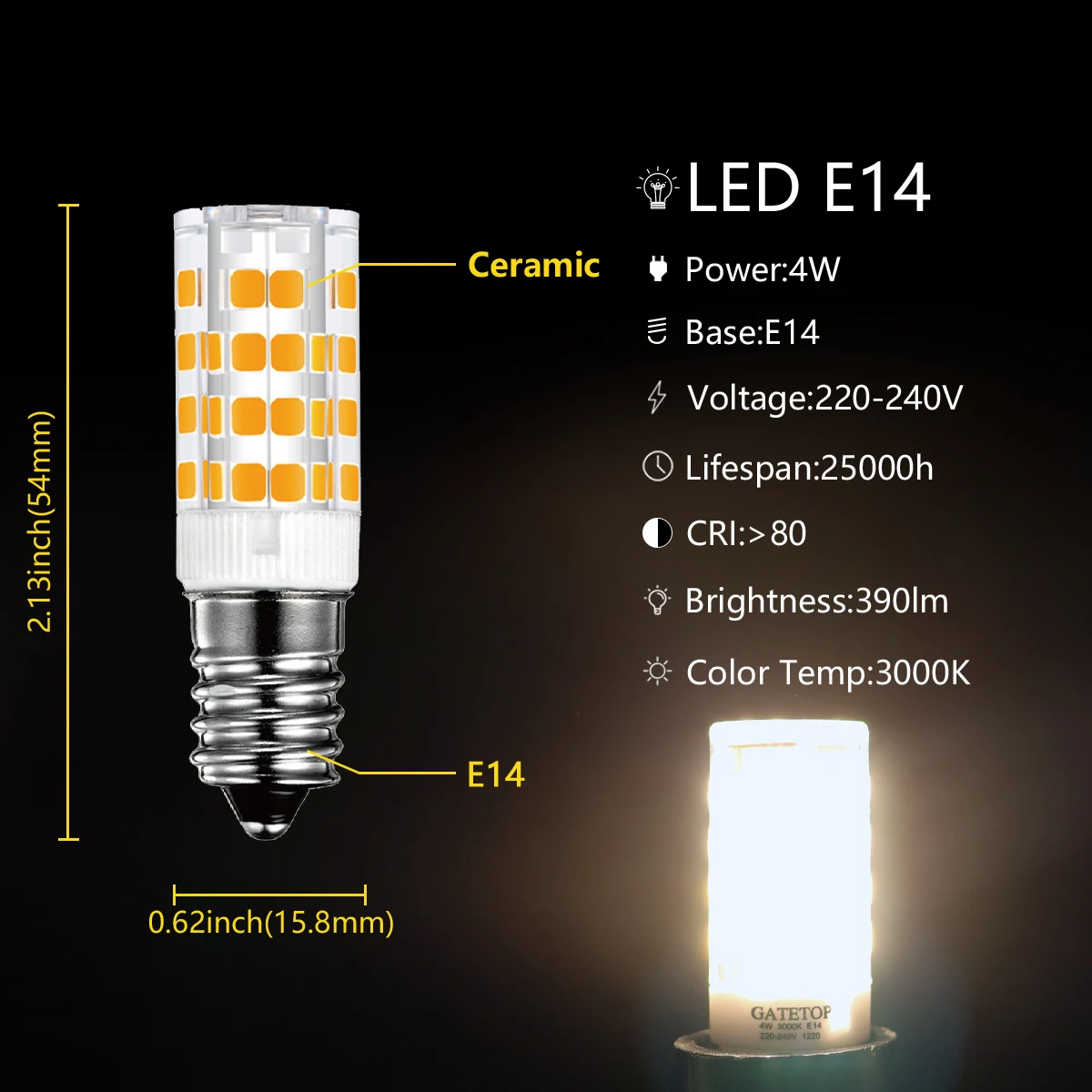 1-10PC LED mini small bulb silicone PC material 220V E14 Sb8c352030953490e84f6a45d80925ebeG