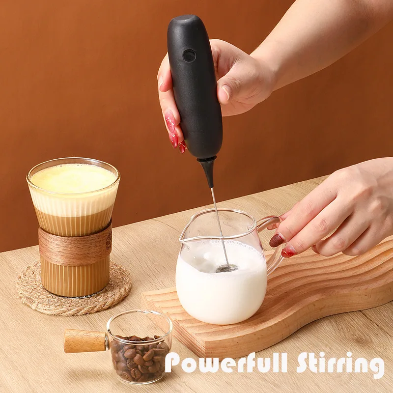 Milk Frother Egg Beater Electric Milk Frother Handheld Cappuccino Maker Coffee Foamer Chocolate Stirrer Mini Portable Food Blender Kitchen Whisk Tool