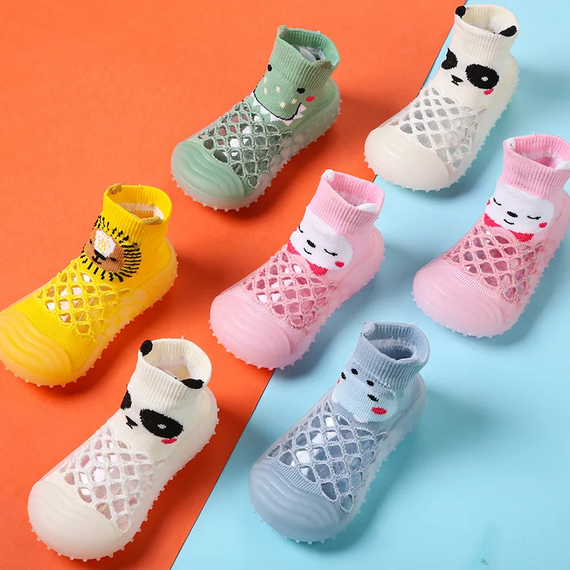 

Baby Shoes Summer Thin Mesh Toddler Shoes Cute Cartoon Soft Rubber Sole Frist Walkers Cotton Girls Boys Kids Anti-Slip Shoe