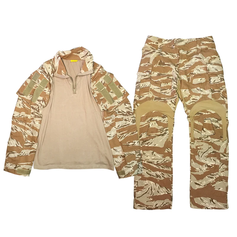 

Men's GEN3 Combat Frog Suit Desert Camouflage G3 Frog Suit T-Shirt Airsoft Camping And Hunting Training Combat Suit