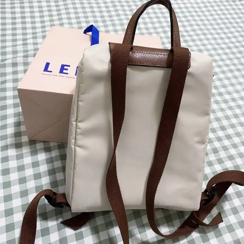 2024 New Nylon Canvas Shoulder Bag Female Korean Leisure Handbag Student Class Large-capacity Contrasting Colors Backpack