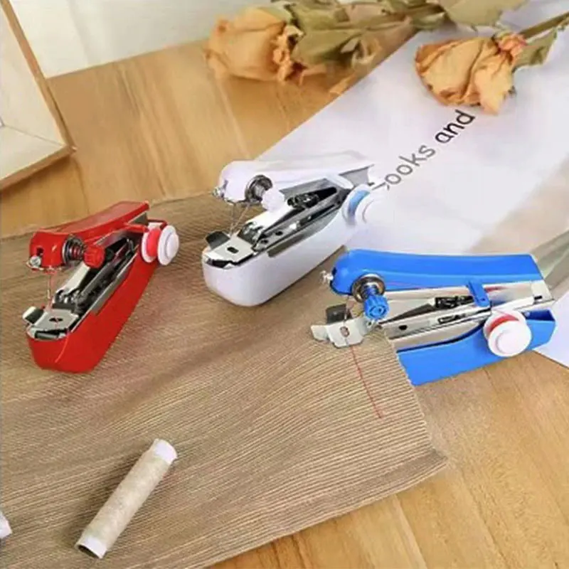 Sewing Machine Portable Small Handheld Multifunction Household Simple Needlework Manual Cutting Machine Repair Clothing Fabrics 4