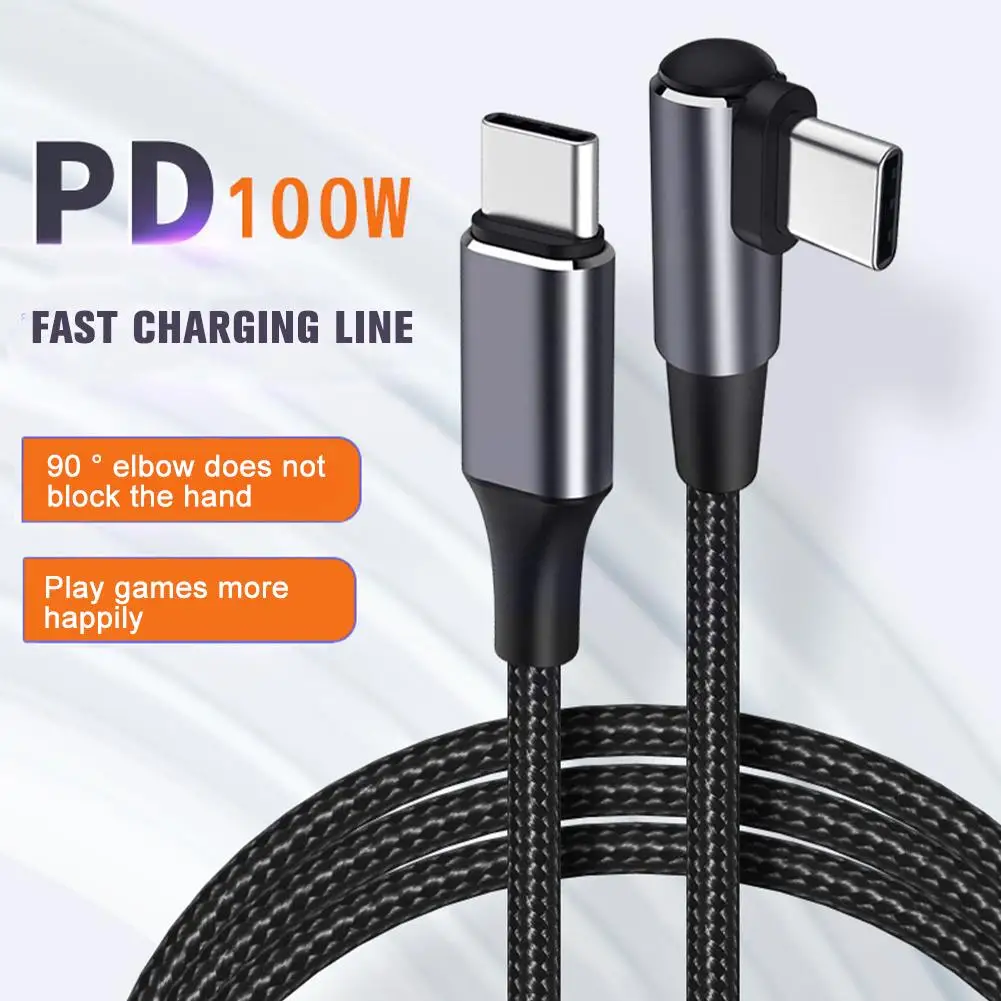 

Pd 100w Usb C To Usb Type C Cable 90 Degree Line For Laptops 5a Elbow Usbc Type C Cable Fast Charging Wire For Redmi L7q3