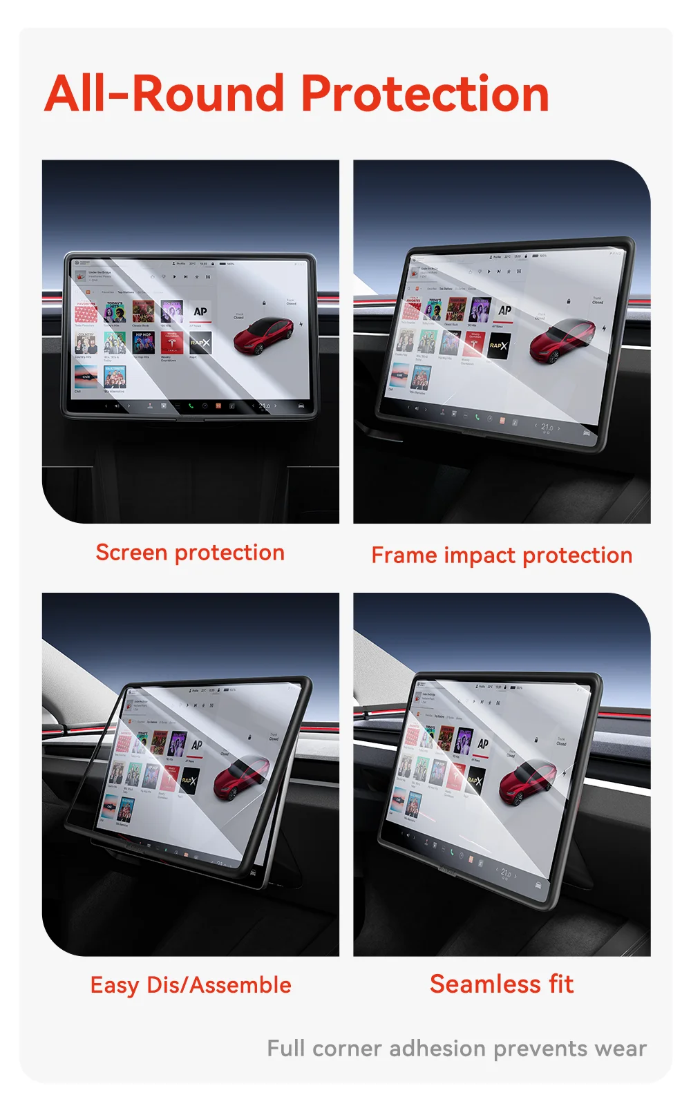 For Tesla Model 3 Y Highland Juniper Center Control screen Tempered Glass Film P
