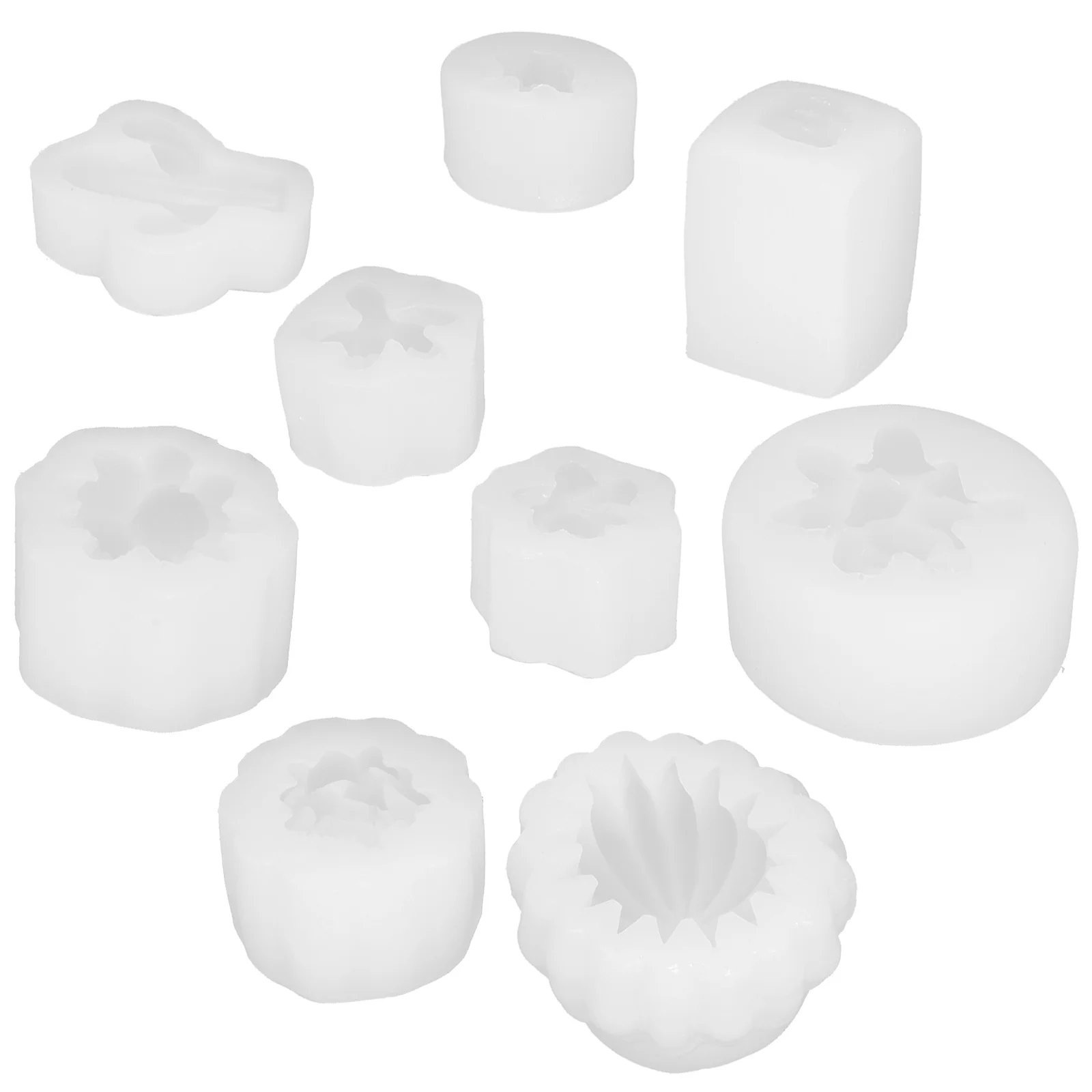 

9 Pcs Crafts Silicone Mold Cactus Shape Scented Mini DIY Handcrafting Molds Making Tools