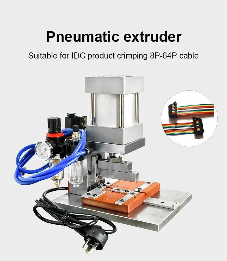 JH IDC Computer Wire Crimping Machine 8P-64P Pneumatic Cable Pressing Tool for S