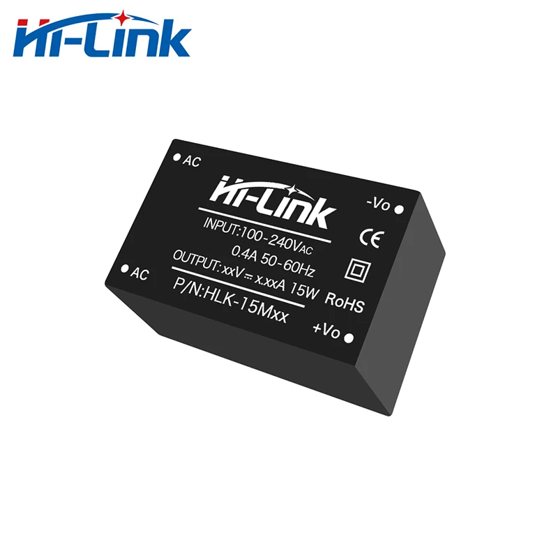20 개/몫 HLK-15M12C ACDC 컨버터 전원 모듈 15W 220V 12V 1.25A 절연 스위칭 스텝 다운 전원 공급 장치