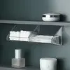Wall Mounted Storage Rack Bathroom Kitchen Sundries Organizer Holder Cosmetics Storage Tray Makeup Organizer Self Adhesive Shelf 5