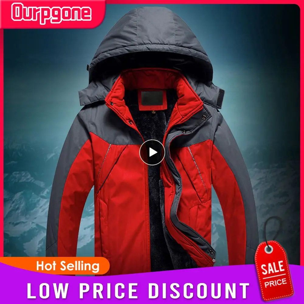 

Men Winter Thick Velvet Windproof Down Coat High Quality Male Waterproof
