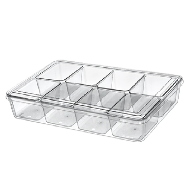 

Grids Spices Box Grids Condiment Box Multiuse Clear Stackable Container For Cabinets Pantry