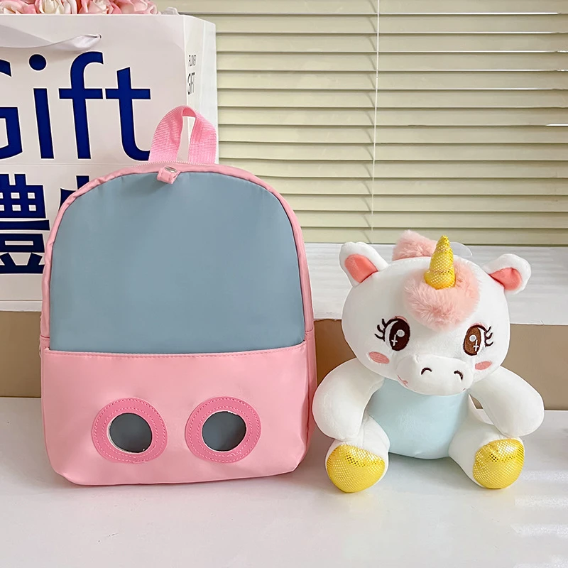 Plush 3D Unicorn Backpack for Girls Kids Children SchoolBag Cute Cartoon School Bags Kindergarten Preschool Baby Shoulder Bag 3