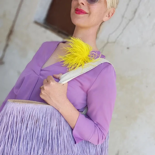 Spilla A Piuma Di Struzzo Per Capelli | Accessorio Decorativo | Per Donne E Ragazze | Feste E Matrimoni - Foto 3