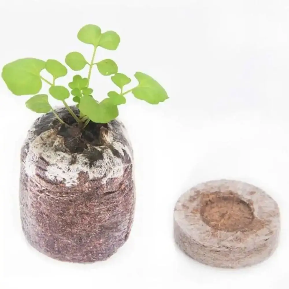 10pcs Grow Seedlings Mud Compress Nutrition Soil Block Planting Earth Gardening Articles for Flowers Plant