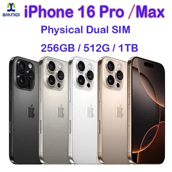 100% Original iPhone 16 Pro MAX Smartphone 6.9" Dual SIM Unlocked 5G Cell Phone Retina XDR OLED 6.3" 16 Pro 128GB/256GB/512GB/1T
