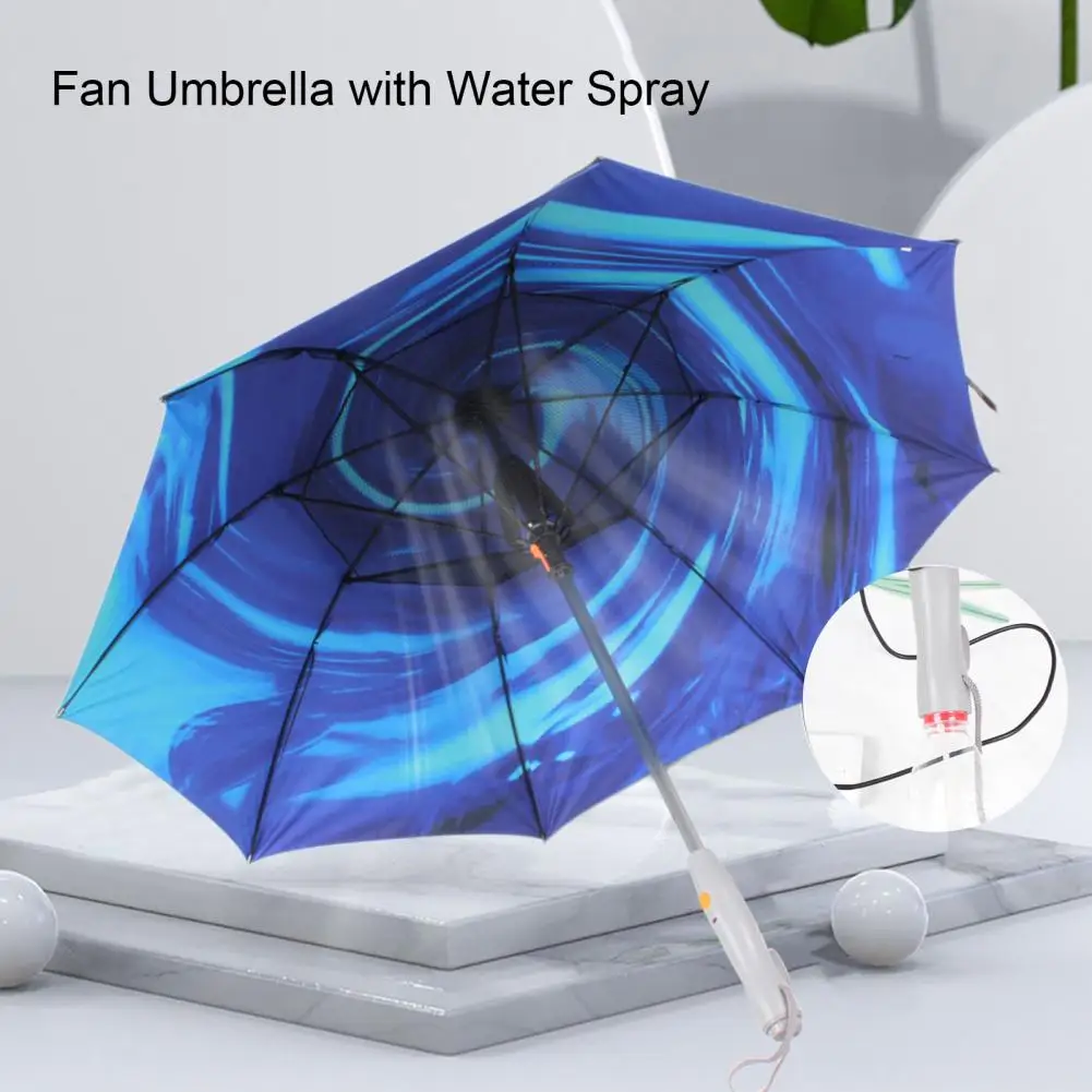 Heat Relief Fan Umbrella Fan Umbrella with Water Spray Portable Sun with Mister for Men Women for Sun