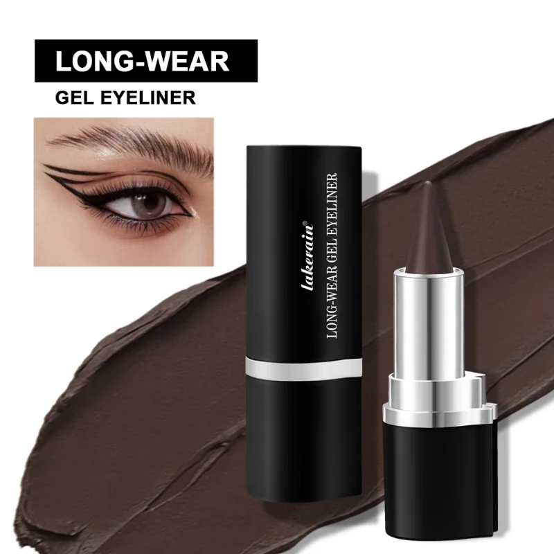 Matte Tapered Quick-drying Eyeliner Stick Waterproof Long Lasting Sweat Proof Black Solid Rich Eyeshadow Eyeliner Pen Makeup