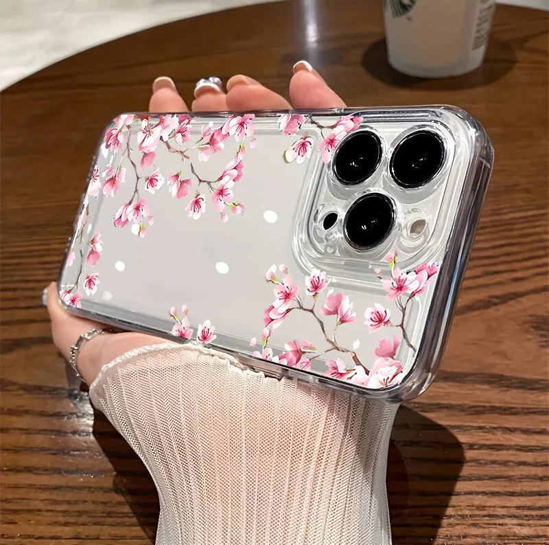 Vintage Floral TPU Phone Case - Retro Flower Design
