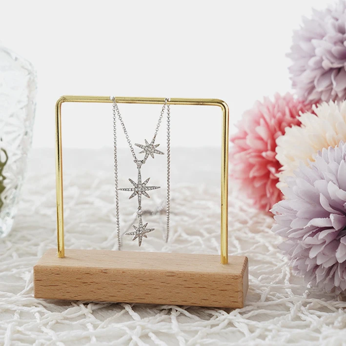 Jewelry Organizer Wooden Rack Bracelet Earring Holder Display Decoration Stand Earring Support Display Decoration Rack Small