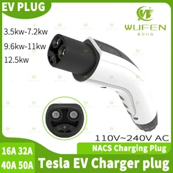 Portable EV Wall Mount Charger with NACS Plug - Multiple Amps - TESLA (16A 3.5KW)