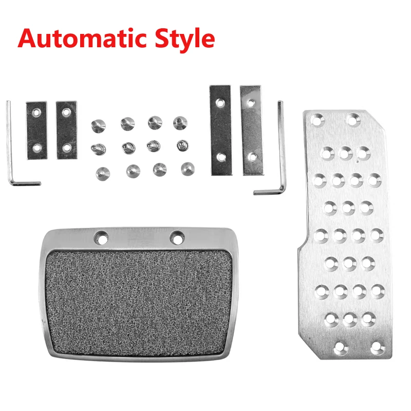 פדלים אוטומטיים לרכב מחליף אוניברסלי ידני לרגל מוגן מנוחה אוטומטית פדל אלומיניום לרגל הבלם והקלאץ'