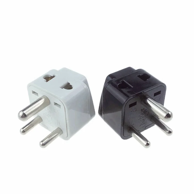 2 in 1 South Africa ZA India IN Plug Adapter Universal Converter Travel Power Plug 3 pins round AC adaptor Type D