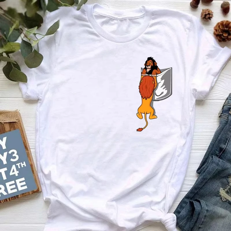 Simba Lion King Boy Girl Summer T-Shirt Kids Family Parent-Child