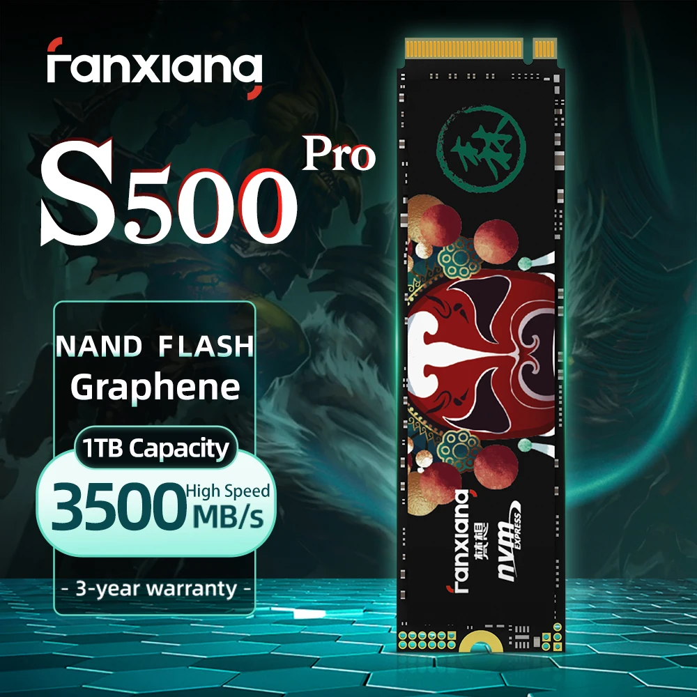 Fanxiang-movimentação de Estado Sólido Interna para o Portátil e o Desktop Disco Rígido S500 S500pro M.2 Ssd Nvme m2 Pcie3.0 512gb 1tb 2tb 3500 Mbps