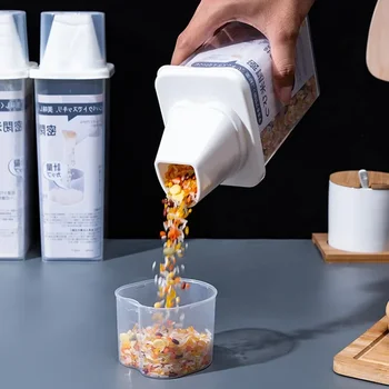 Contenitore per alimenti in stile giapponese sigillato a prova di insetti e a prova di umidità, serbatoio per cereali, cucina, smistamento, scatola per la conservazione del riso 1
