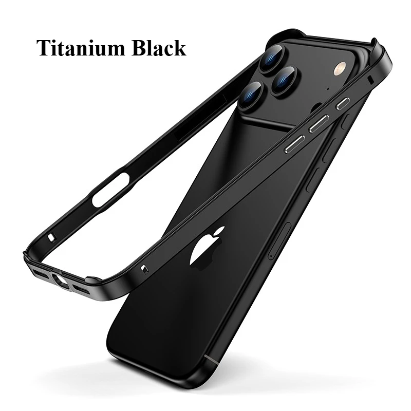 Premium Aluminum Metal Frame Shockproof Phone Case with Silicone Bumper