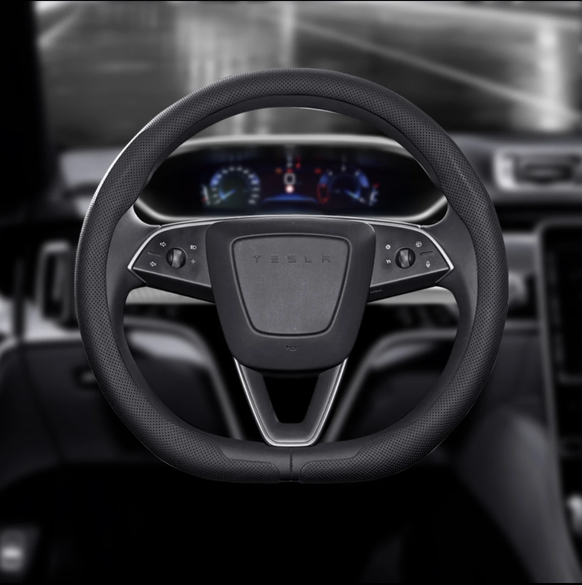 Premium Leather Steering Wheel Cover