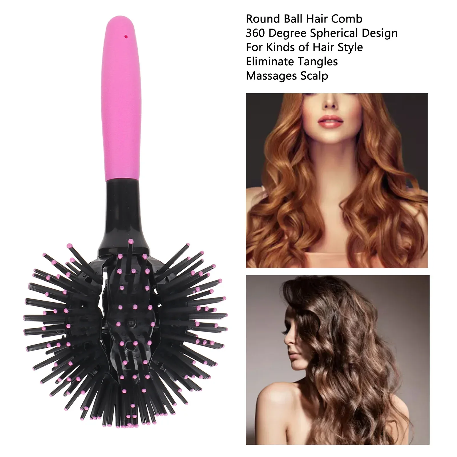 Hair Brush Magic Hair Comb 3D Round Brush 360 degree Ball Massage Comb Women Styling Tool Hairdressing Salon