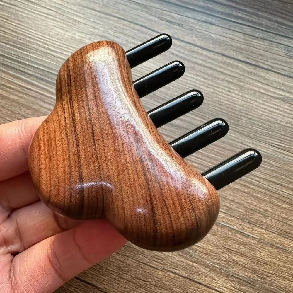 New Cloud Lotus Massage Comb Anti-Static Hair Care Hair Care Comb Scalp Beauty Meridian Massage Wooden Comb