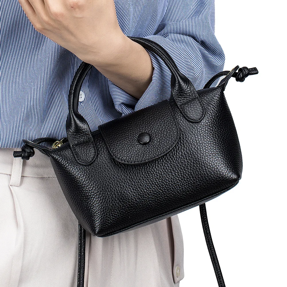 Luxury Design Ladies Fashion Leather Shell Bag Women Versatile Diagonal Shoulder Purse Bag Genuine Leather Mini Tote Bag Handbag