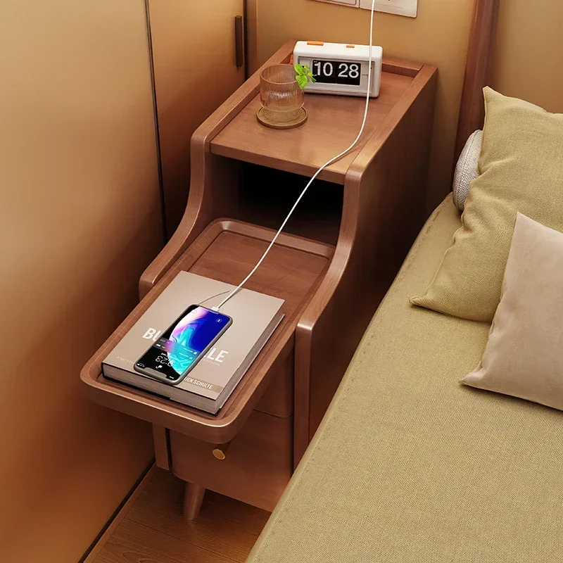 Nordic Simple Low Modern Bedside Table, Luxury Narrow Home Furniture Living Room, Bedroom Bedside Table