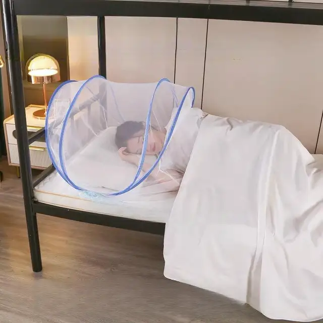 Moustiquaire pliante pour voyages, moustiquaire simple portable pour dormir à la tête, moustiquaire pour lit, été, nouveau, 2024 2