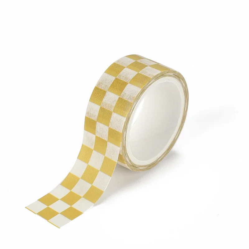 Grid Pattern Decorative Washi Tape for DIY Crafting and Bookkeeping