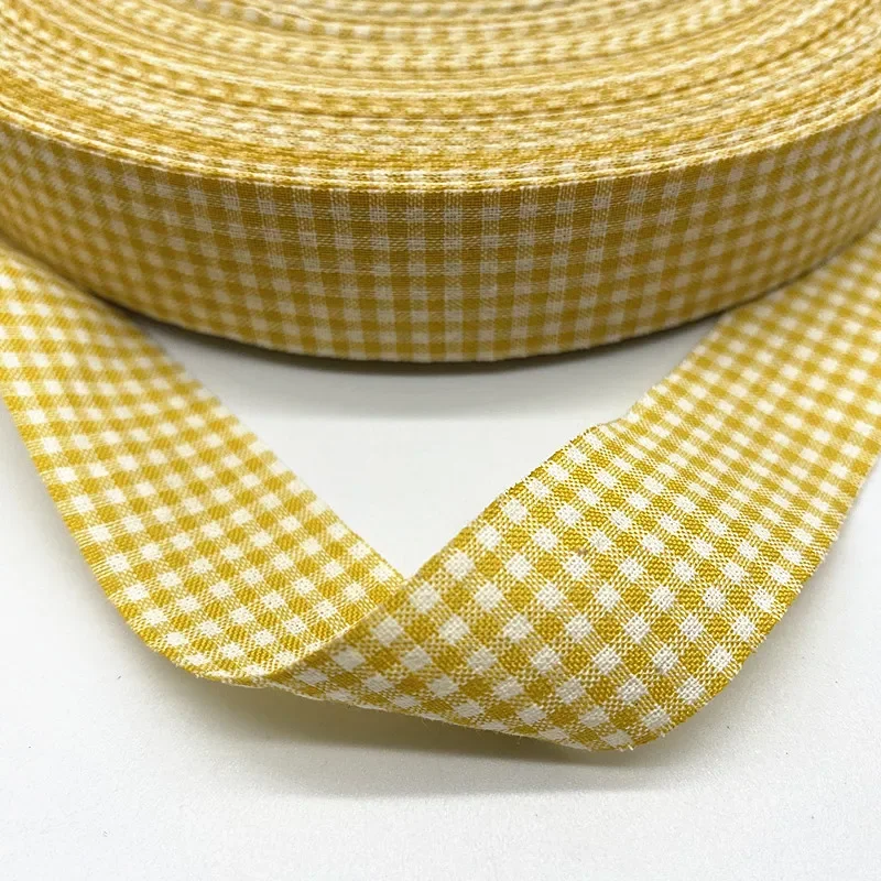 25mm Plaid Cotton Ribbon Wedding Christmas Decoration DIY Sewing Fabric Handmade Bow Ribbon Flower Gift Packaging ribbon decoration ribbon supplies cotton ribbon christmas ribbon sewing ribbon wrapping ribbon