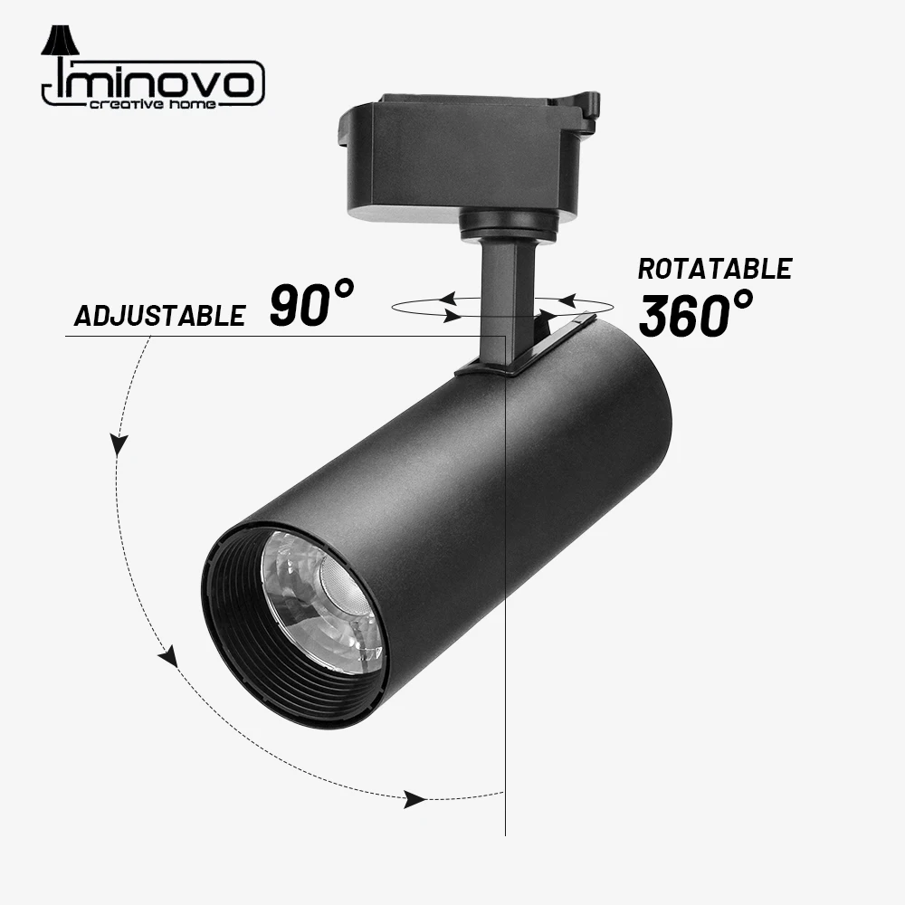 LED Track Light COB 12W 20W 30W 40W Adjustable Rail Set Lamp Spotlight