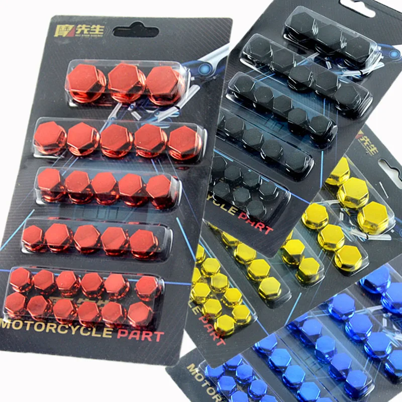 30pcs Motorcycle Screw Cap Cover Set For Motor Scooter Decoration