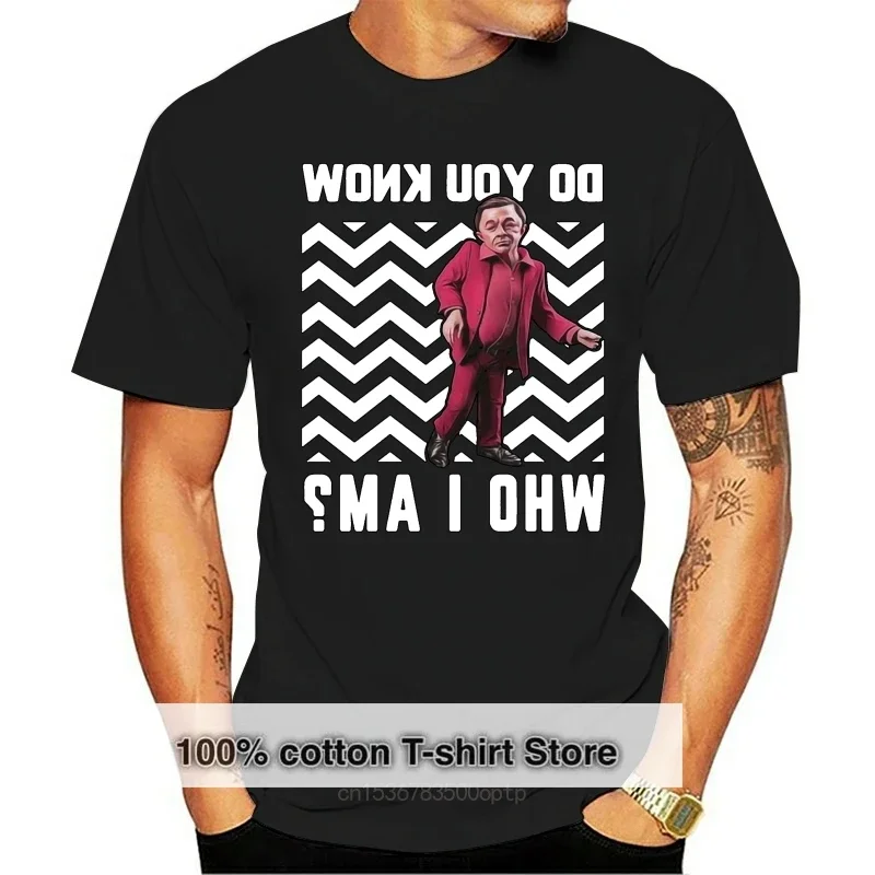 Знаете ли вы, кто я человек из другого места, забавная черная футболка Твин Пикс, Спортивная футболка