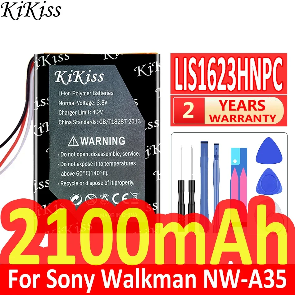 2100Mah Kikiss Potente Batteria Lis1623Hnpc Per Sony Per Walkman Nw-A35 Nw-A45 Nw-A46 Nw-A47 Nw-A55 Nw-A56 Nw-A57 Nw-A105 Nwa106