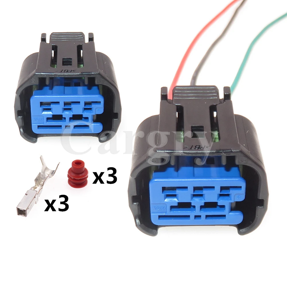 

1 Set 3P HP405-03021 Auto Starter Engine Sensor Socket with Terminal and Rubber Seals Automotive Waterproof Plug For Hyundai