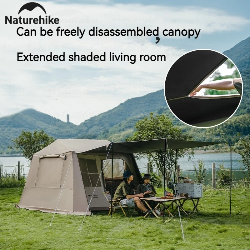 Naturehike Village 6.0 Quick Opening Tent Waterproof Black Coating Sunscreen Automatic Tent Camping Outdoor Travel Portable