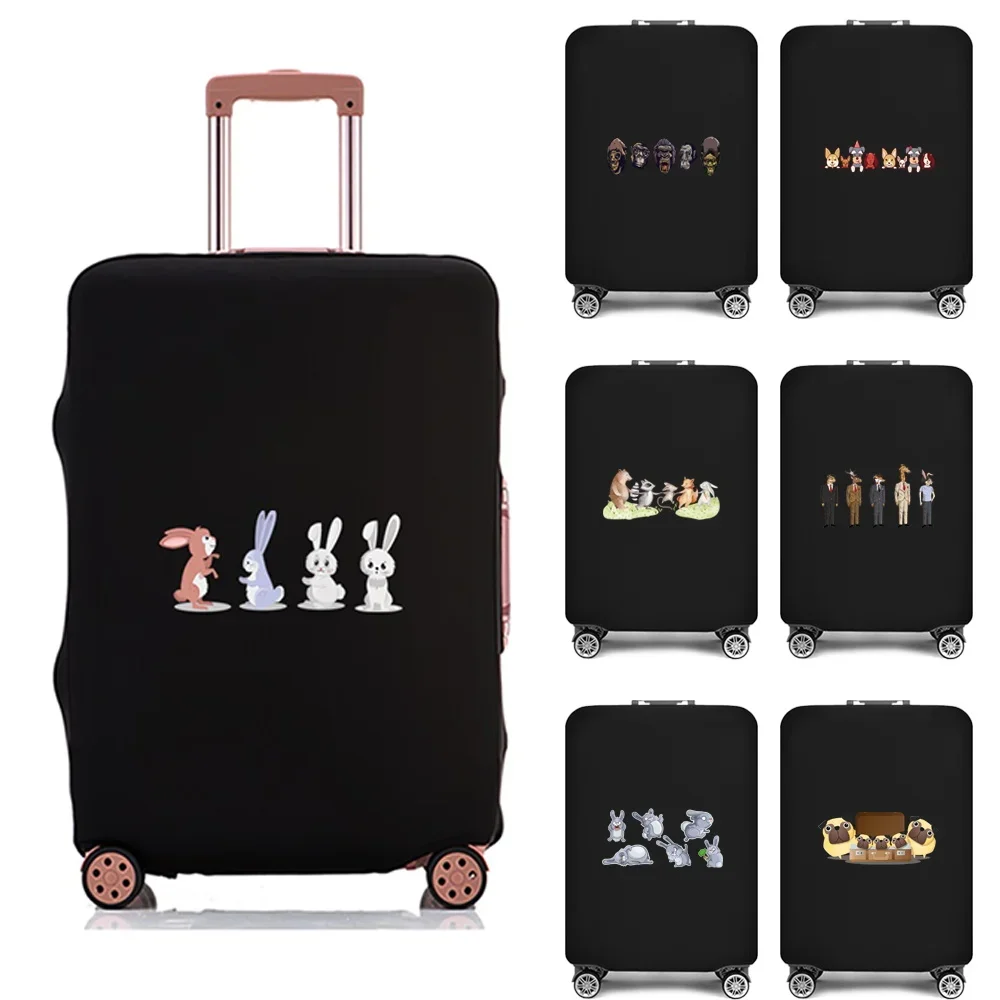 Luggage Protective Cover Thicken Elastic Luggage Dust Case Bag for 18"-28" Travel Suitcases Cartoon Print Travel Accessories