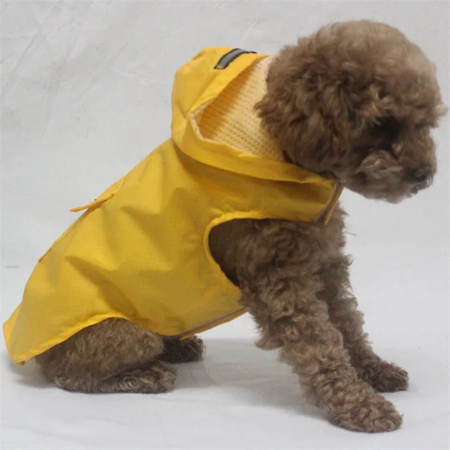 Dog Raincoat Waterproof Hoodie Jacket Rain Poncho Pet Rainwear Clothes with Reflective Stripe for All Sizes Big Puppies 3