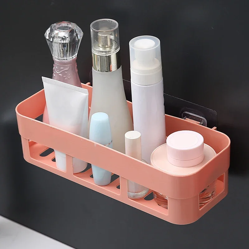 

Bathroom Shelf Organizer for Toilet, Adhesive Shampoo Gel Storage Basket, Corner Shower Shelf Rack, Decoration Accessories