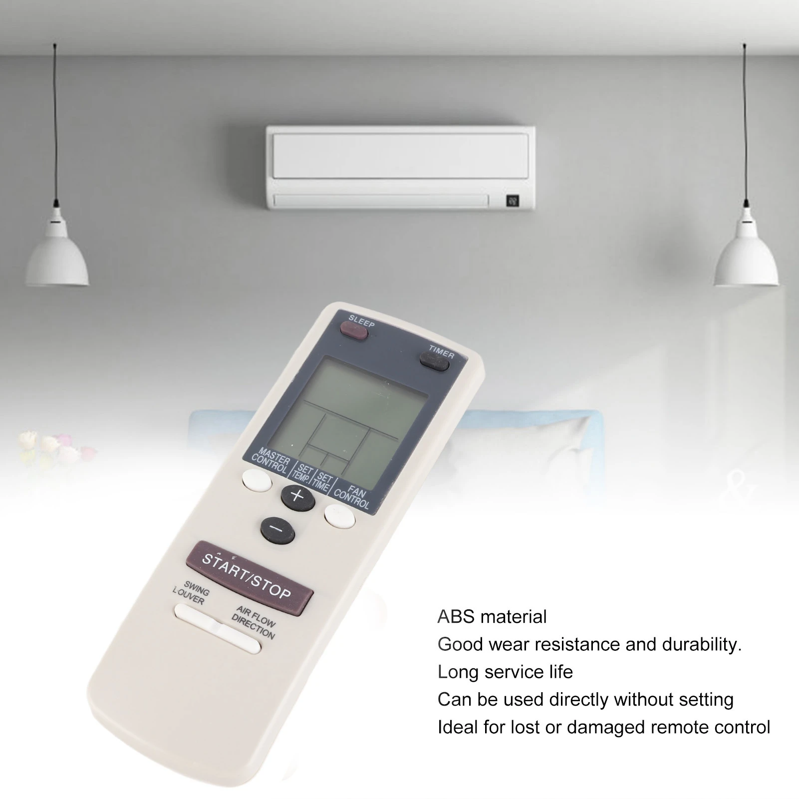 Replacement Remote Remote Control Wear Resistant  Long Service Life ABS for Fujitsu AR‑AB8 Ar‑ab10 Ar‑db5