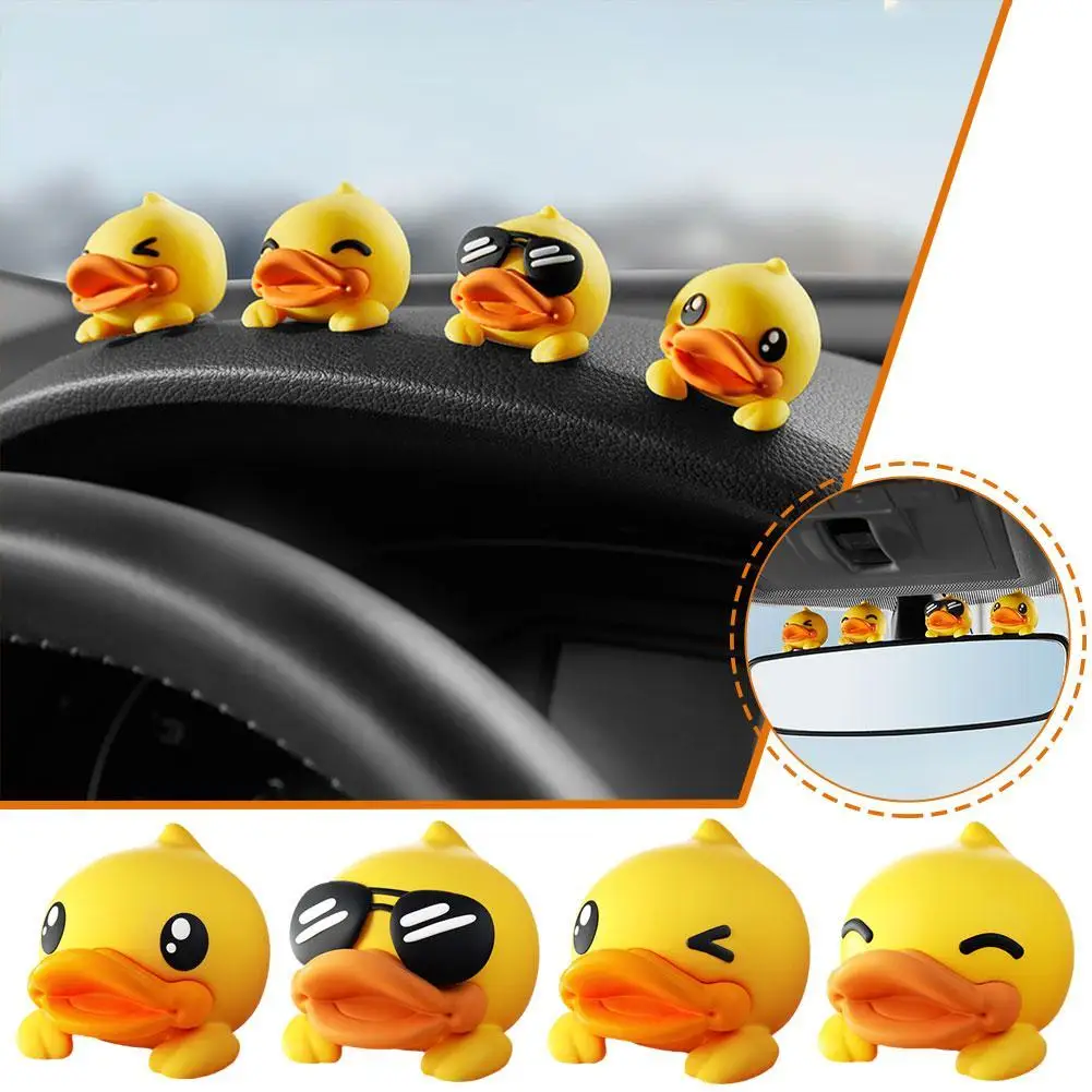 

Cute Cartoon Yellow Duck Car Interior Pendant - New Car Center Console Decoration - Small And Adorable Car Decor Accessory