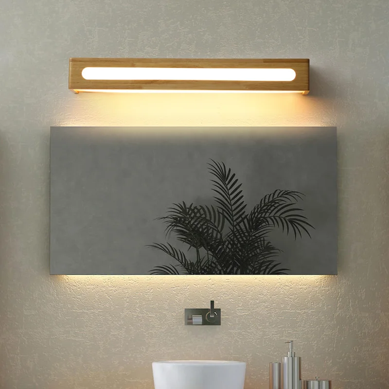 

Nordic LED Wall Lamp Wooden Simple Bathroom Decors Mirror Light Bedside Wall Lights Modern Home Decors Indoor Lighting Sconces